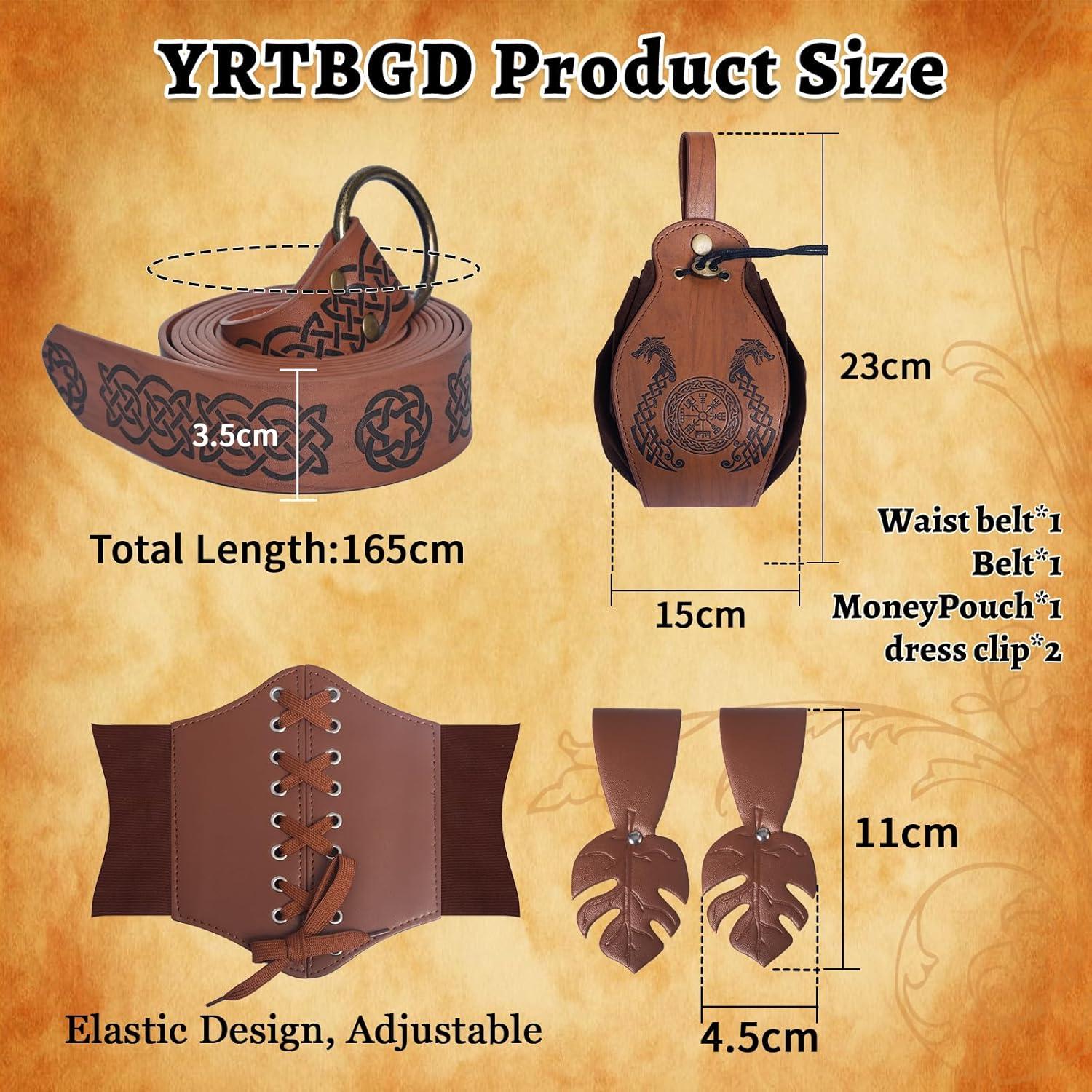 Mittelalter Piratenkostüm Damen Wikinger Vintage Bluse Korsett Gürtel für Halloween Karneval