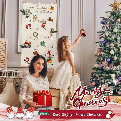 Adventskalender 2024 Weihnachten Stoff Wandkalender