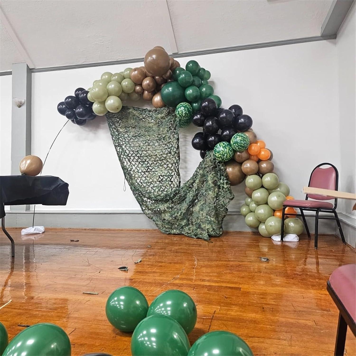 60 Luftballons Grün Braun Militär Latex Helium 12 Zoll Party Deko Jungen Geburtstag