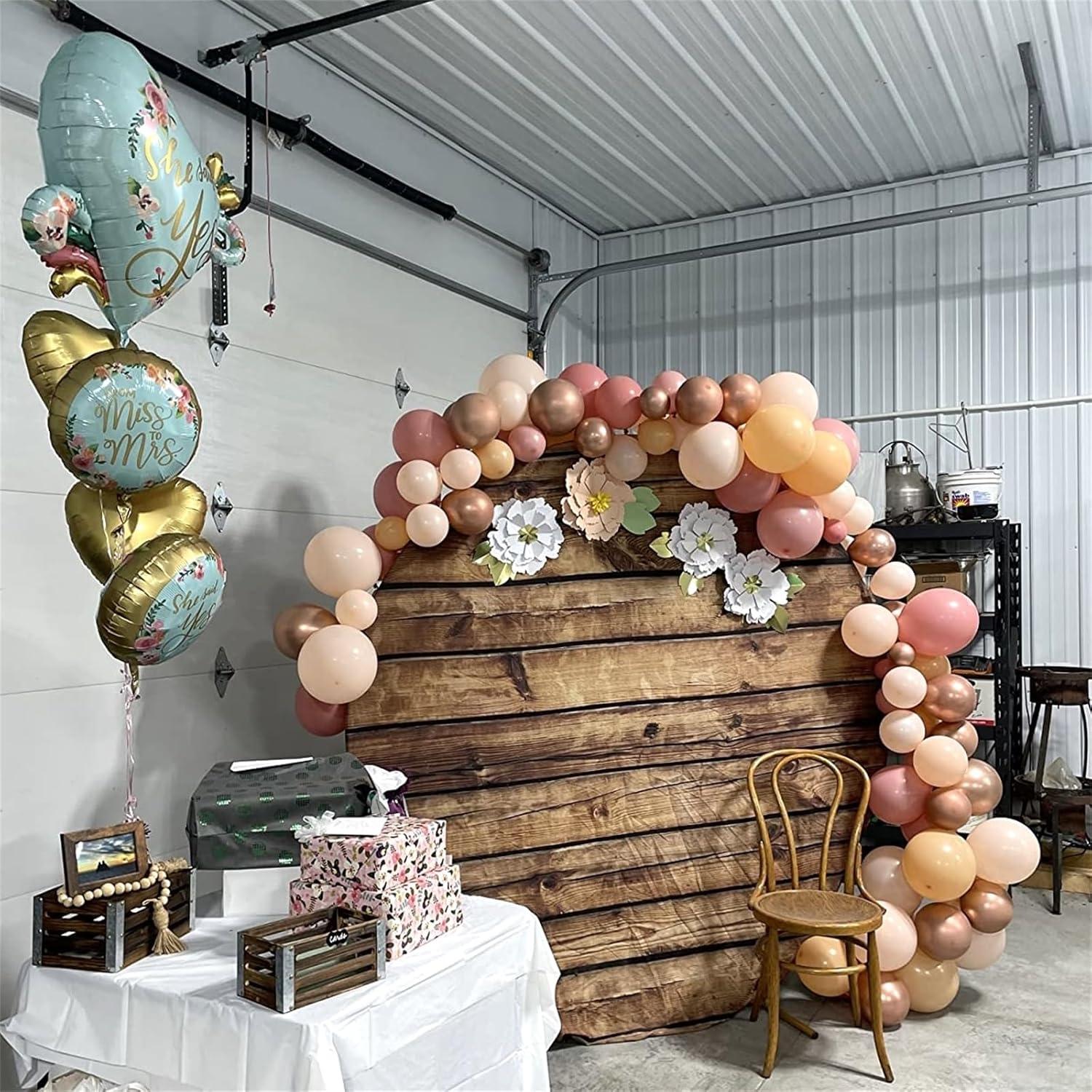 Luftballons Rosa Beige 60 Stück Party Deko Ballon 12'' Metallic Gold Weiß Champagner
