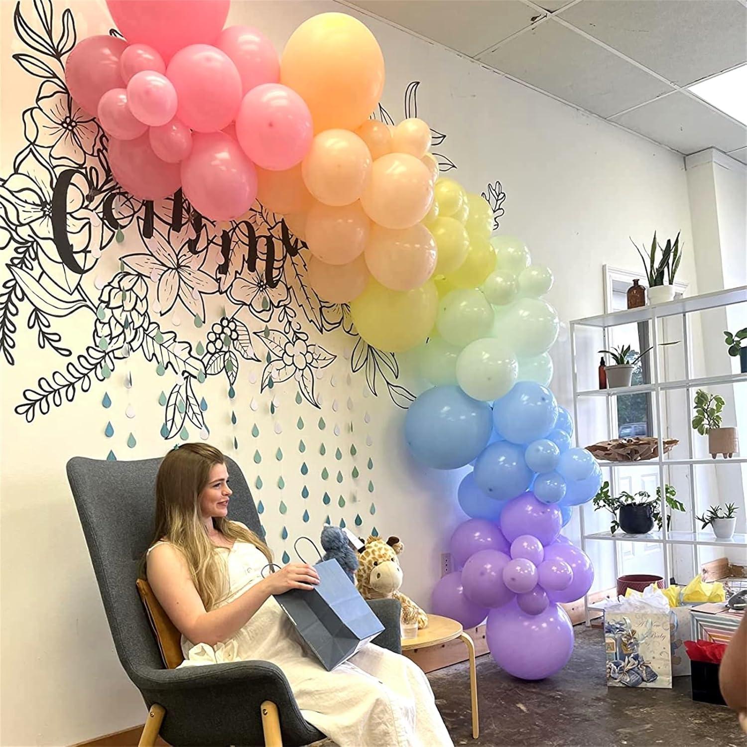 Pastell Regenbogen Luftballons 60 Stück Mädchen Geburtstag Hochzeit