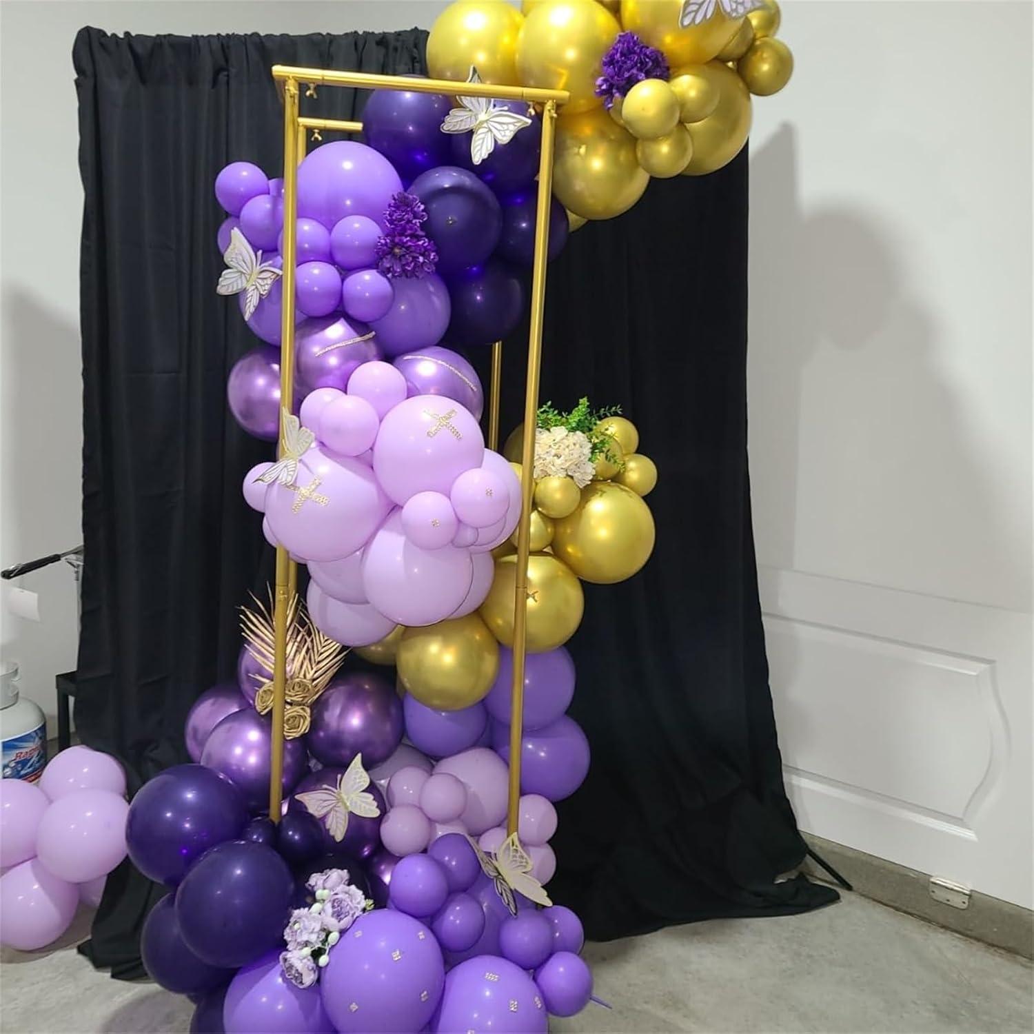 Lila Gold Luftballons Set 60 Stück Mädchen Geburtstag Hochzeit Deko