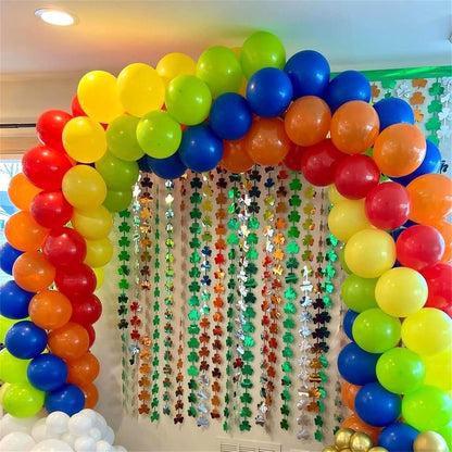 60 Stück Regenbogen Luftballons Geburtstagsdeko 12 Zoll Kinder Helium