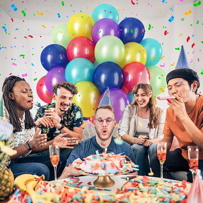 60 Stück Luftballons Regenbogen Latex Ballons Geburtstagsparty Deko 12 Zoll