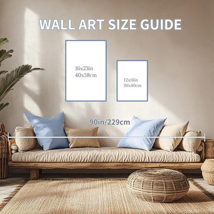 Blauer Schneeberg Aquarell Wandbilder Set Wohnzimmer 30cm x 40cm x 3