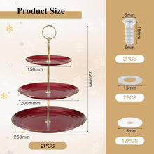 3-stöckiger Cupcake-Ständer Dessert Servierplatte