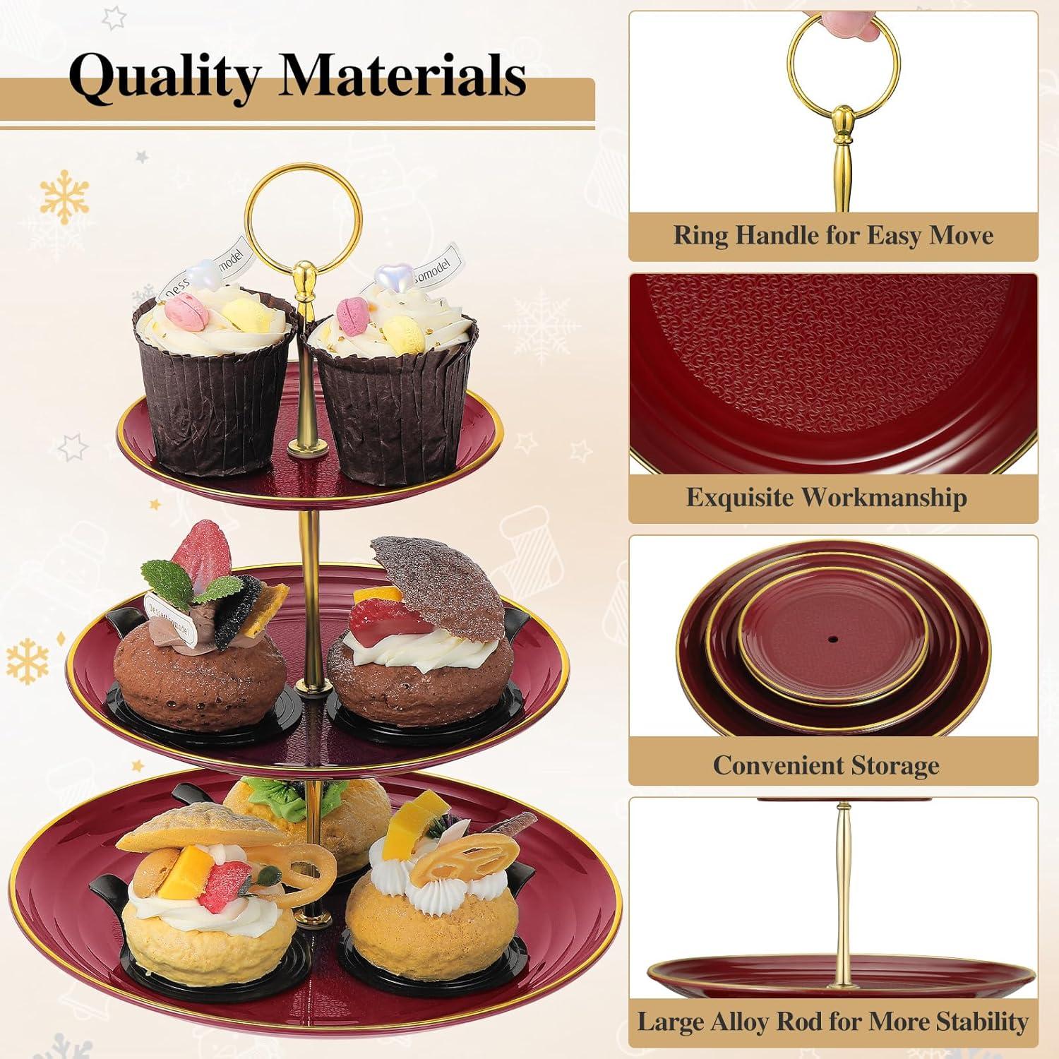 3-stöckiger Cupcake-Ständer für Hochzeit und Party