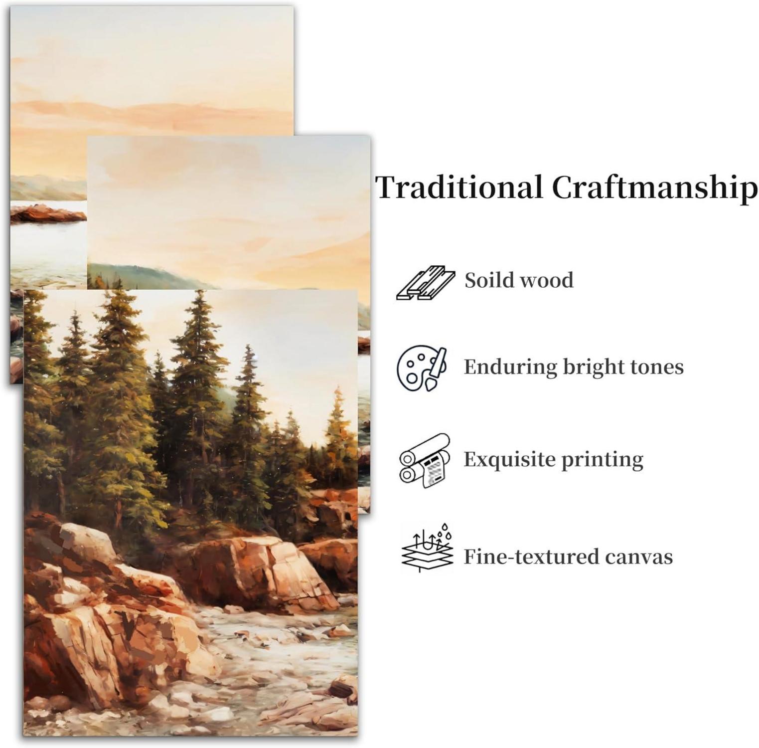 MHARTK66 Rotes Riff Aquarell Leinwand Bilder Set 40cm x 58cm x 3