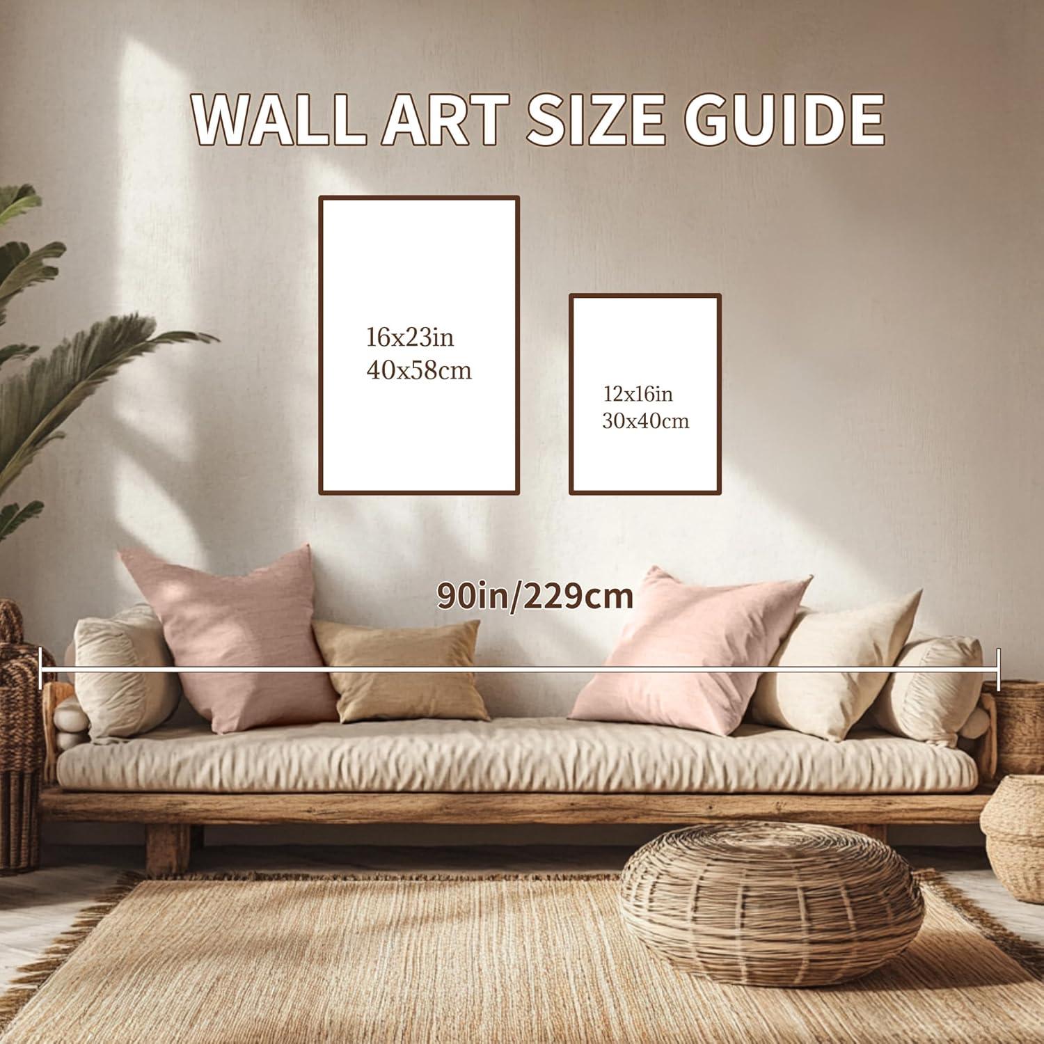 Rotes Riff Aquarell Leinwand Bilder Set Sonnenuntergang Meer