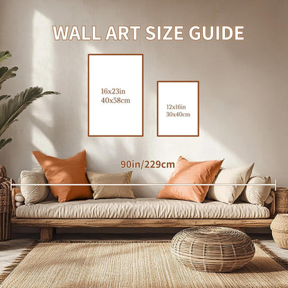 Aquarell Wald Leinwand Bild Set Herbst Berg Landschaft Schlafzimmer