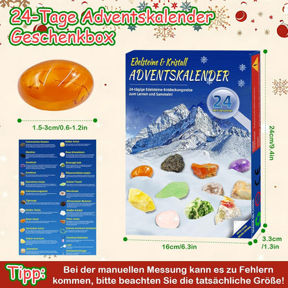 Adventskalender Kristalle für Kinder 2024 Natur Edelstein Geologie