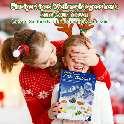 Adventskalender 2024 Kristalle für Kinder Weihnachten Edelsteine 24 Tage