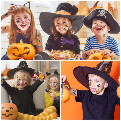 Glitzer Halloween Tattoo Kinder 96 Blätter Halloween Tattoos Aufkleber