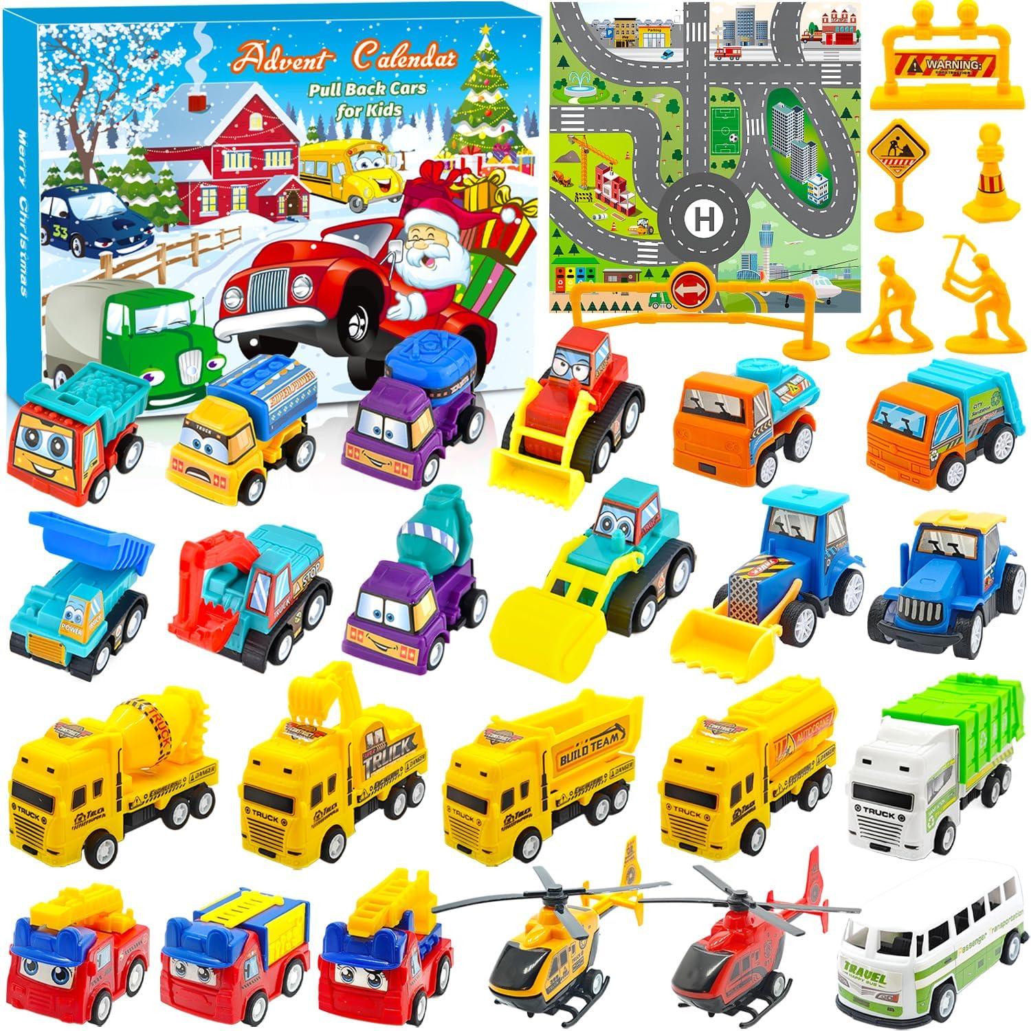 Adventskalender Kinder Jungen Auto Spielzeug Weihnachtskalender