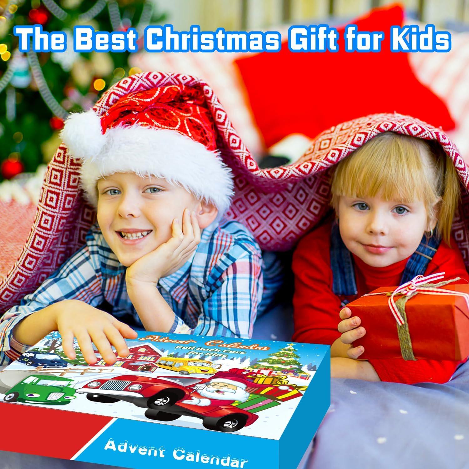 Adventskalender 2024 Kinder Jungen Auto Spielzeug Weihnachtsgeschenke Fahrzeuge