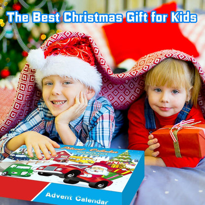 Adventskalender 2024 Kinder Jungen Auto Spielzeug Weihnachtsgeschenke Fahrzeuge