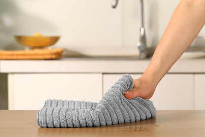 8er-Set Microfaser Geschirrtücher 45 x 65 cm Grau - Super saugfähig & fusselfrei