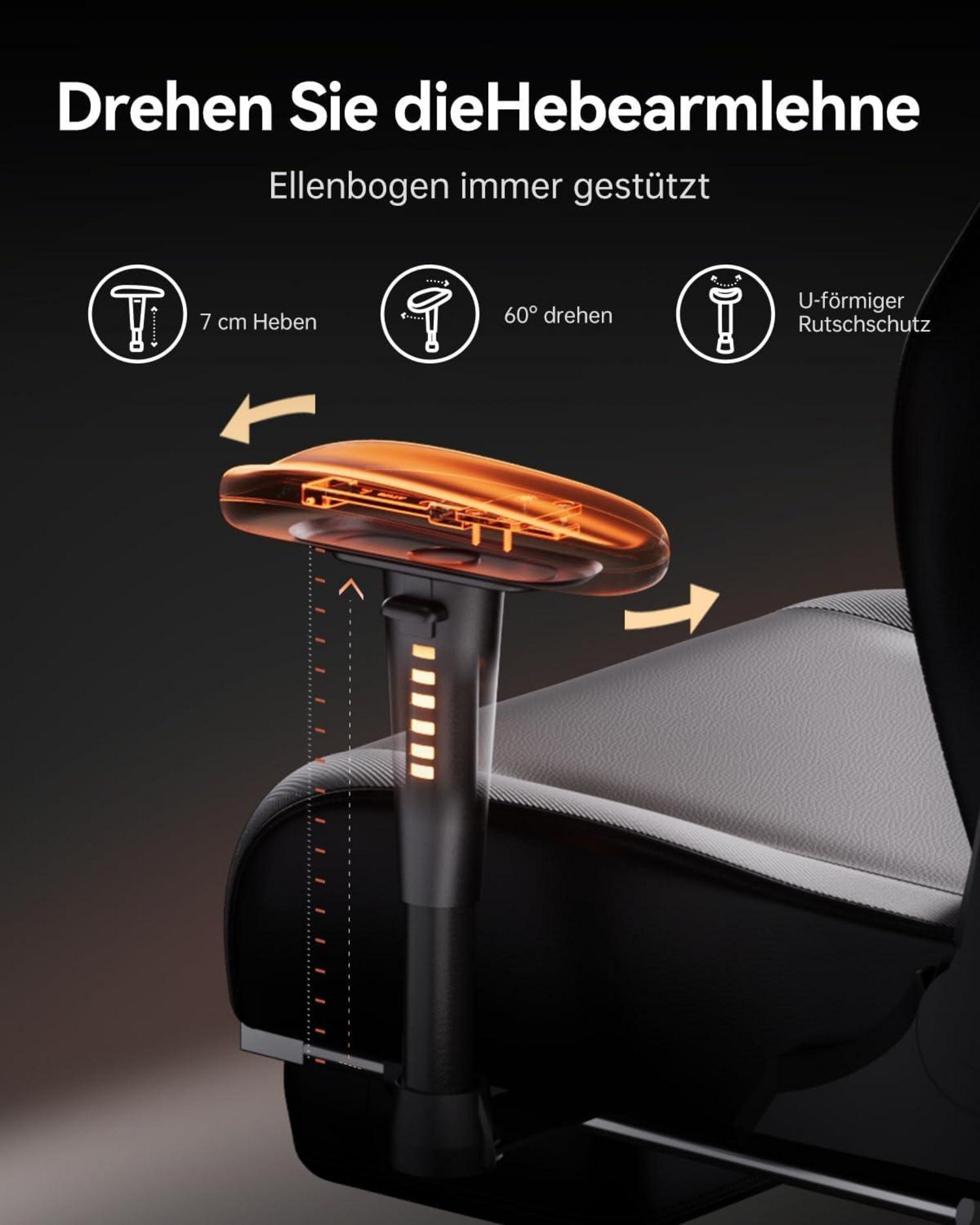 Gaming-Stuhl ergonomisch ohne Flügelkissen Rennsport-Stil PU-Leder