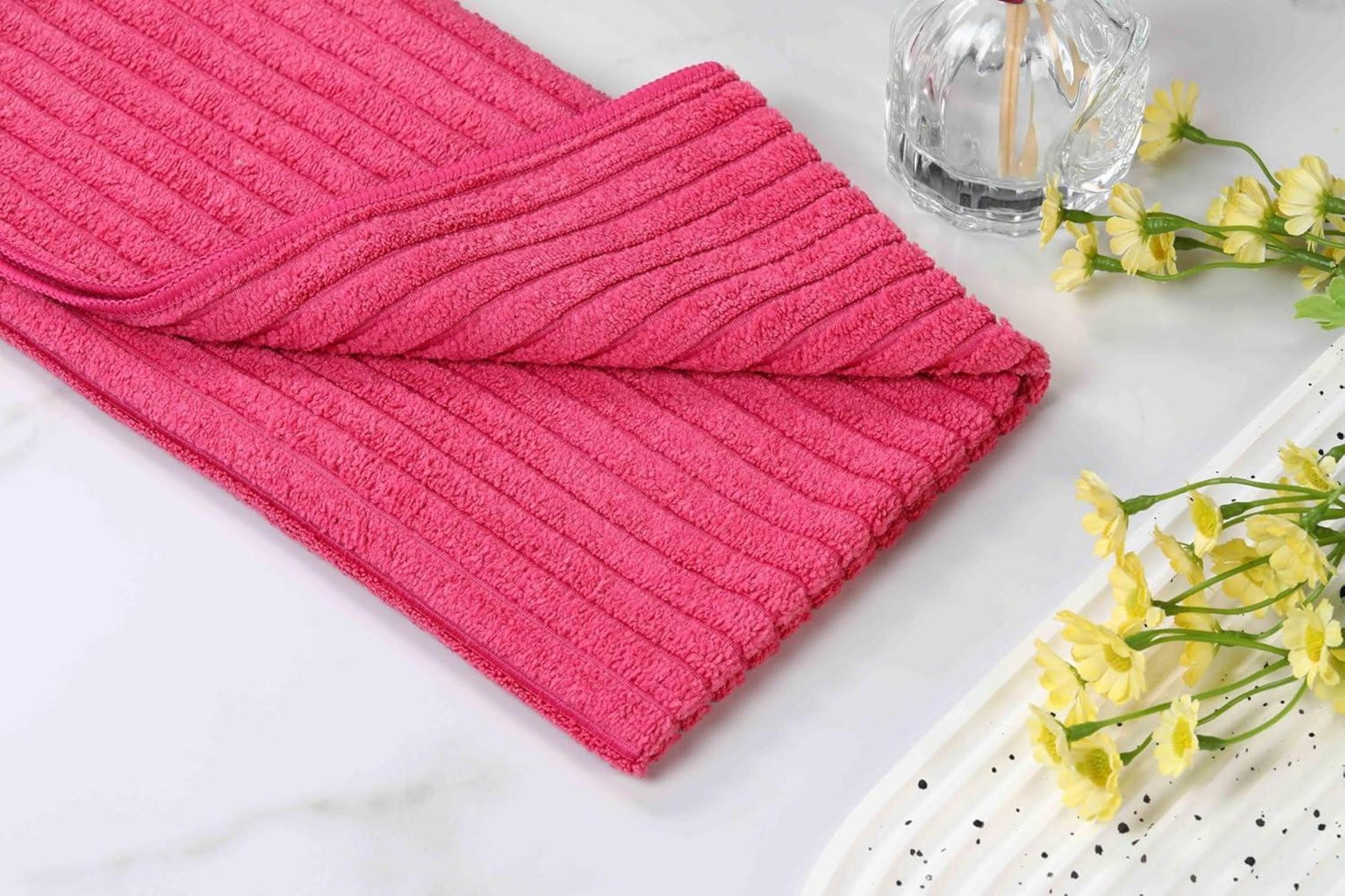 8er-Set Pink Microfaser Geschirrtücher 45 x 65 cm