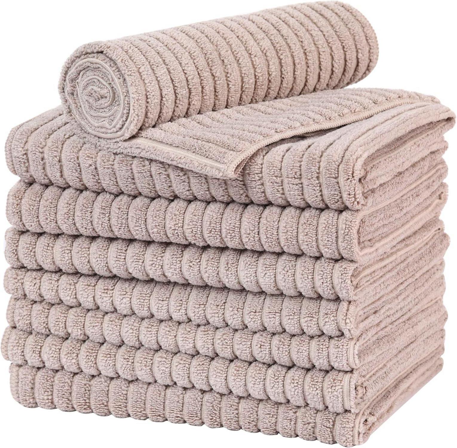 8er-Set Microfaser Geschirrtücher, super saugfähig und weich, 45 x 65