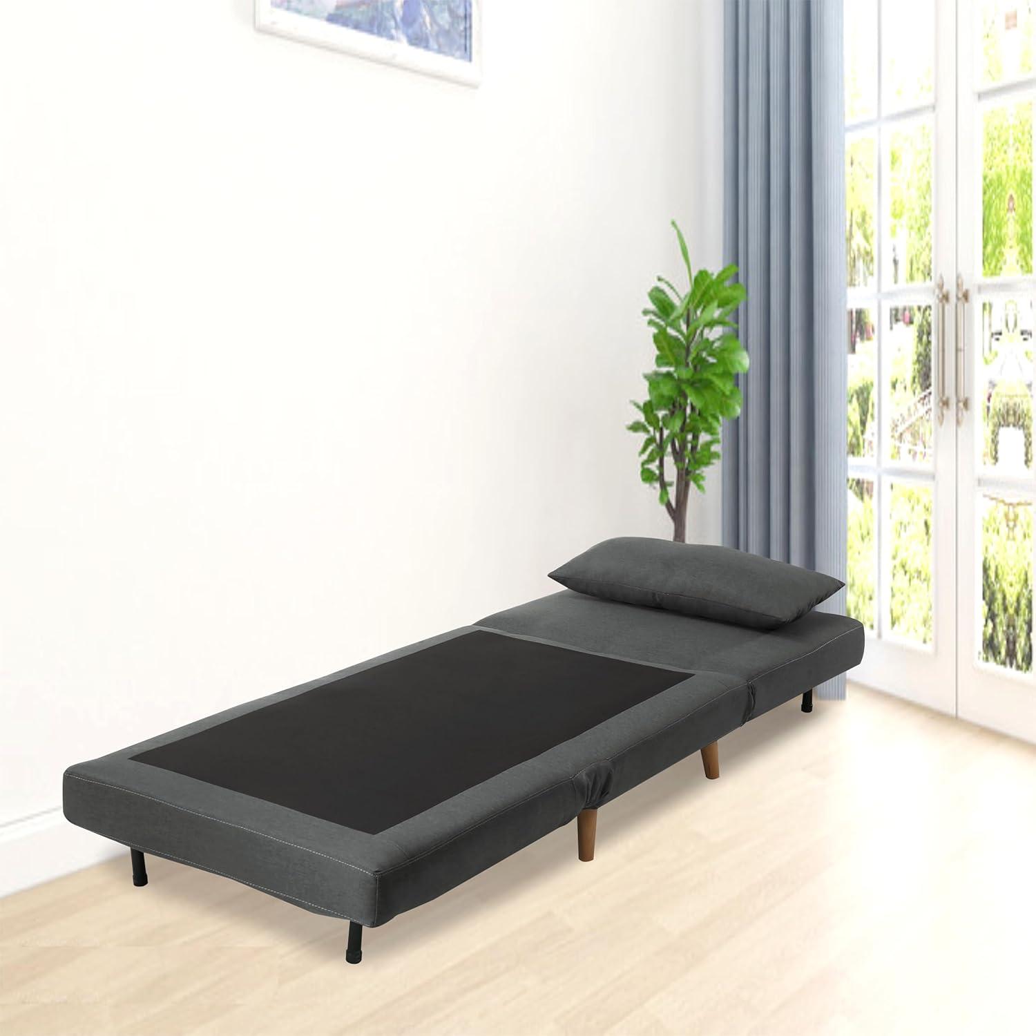 Schlafsofa 4in1 Gästebett Verstellbar Polstersofa Darkgrau