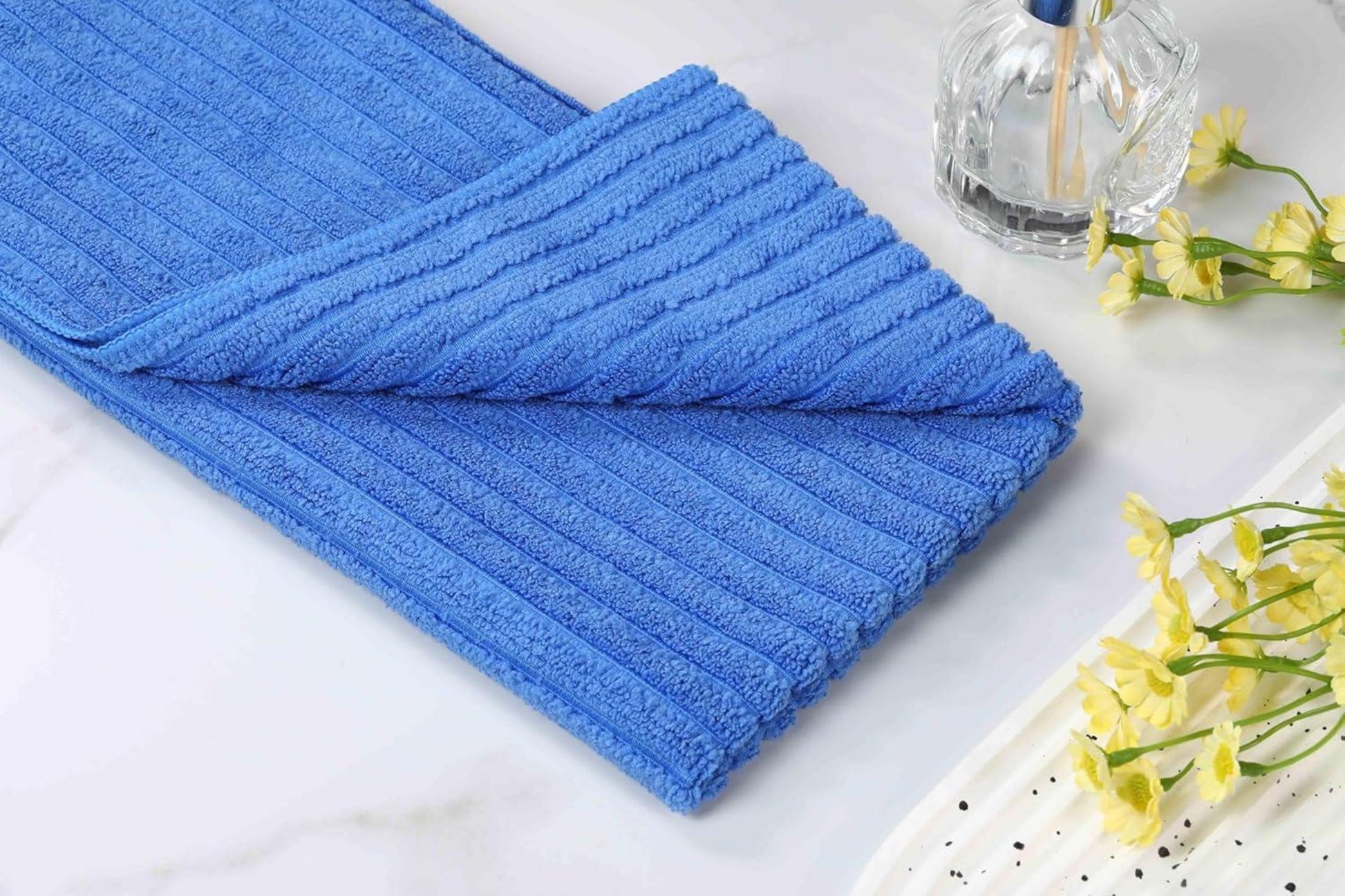 8er-Set Microfaser Geschirrtücher 45x65 cm Blau fusselfrei