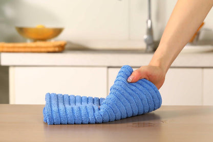 8er-Set Microfaser Geschirrtücher 45x65cm Blau - Super saugfähig & fusselfrei