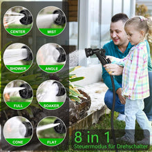 Flexibler Gartenschlauch 30M mit 8 Funktionssprühdüsen 3/4