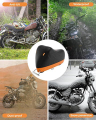 Motorrad Abdeckplane Wasserdicht 210D Outdoor Garage Plane Harley-Davidson Honda Suzuki 245x105x125 cm
