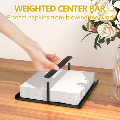 Serviettenhalter Schwarz Metall für Tisch Küche Restaurant