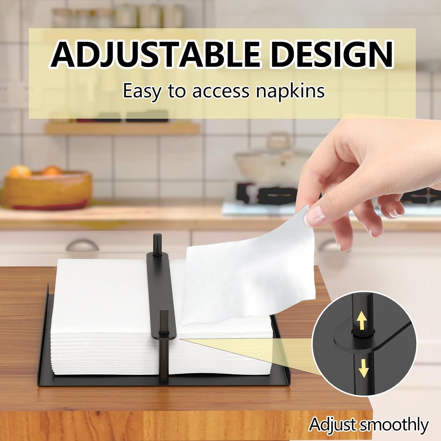 Serviettenhalter Schwarz Metall für Tisch Küche Restaurant