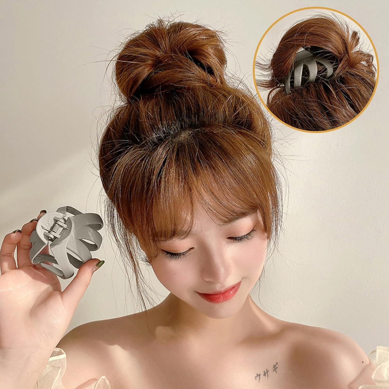 6er Set Große Octopus Haarklammern Rutschfeste Acryl Clips für Damen