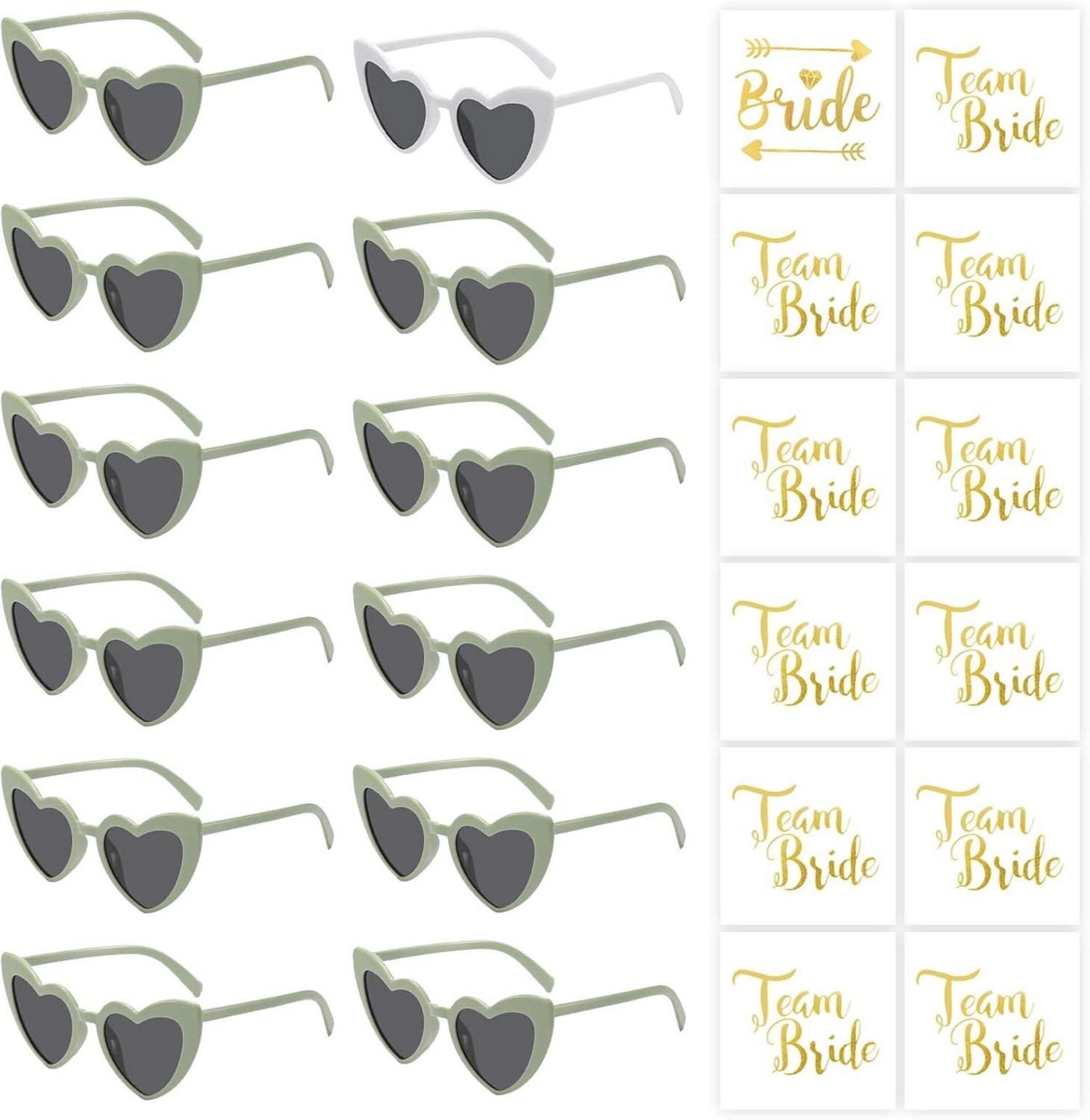 Herz Sonnenbrille Hochzeit Damen 24 Stück Herzform Party Brillen Team