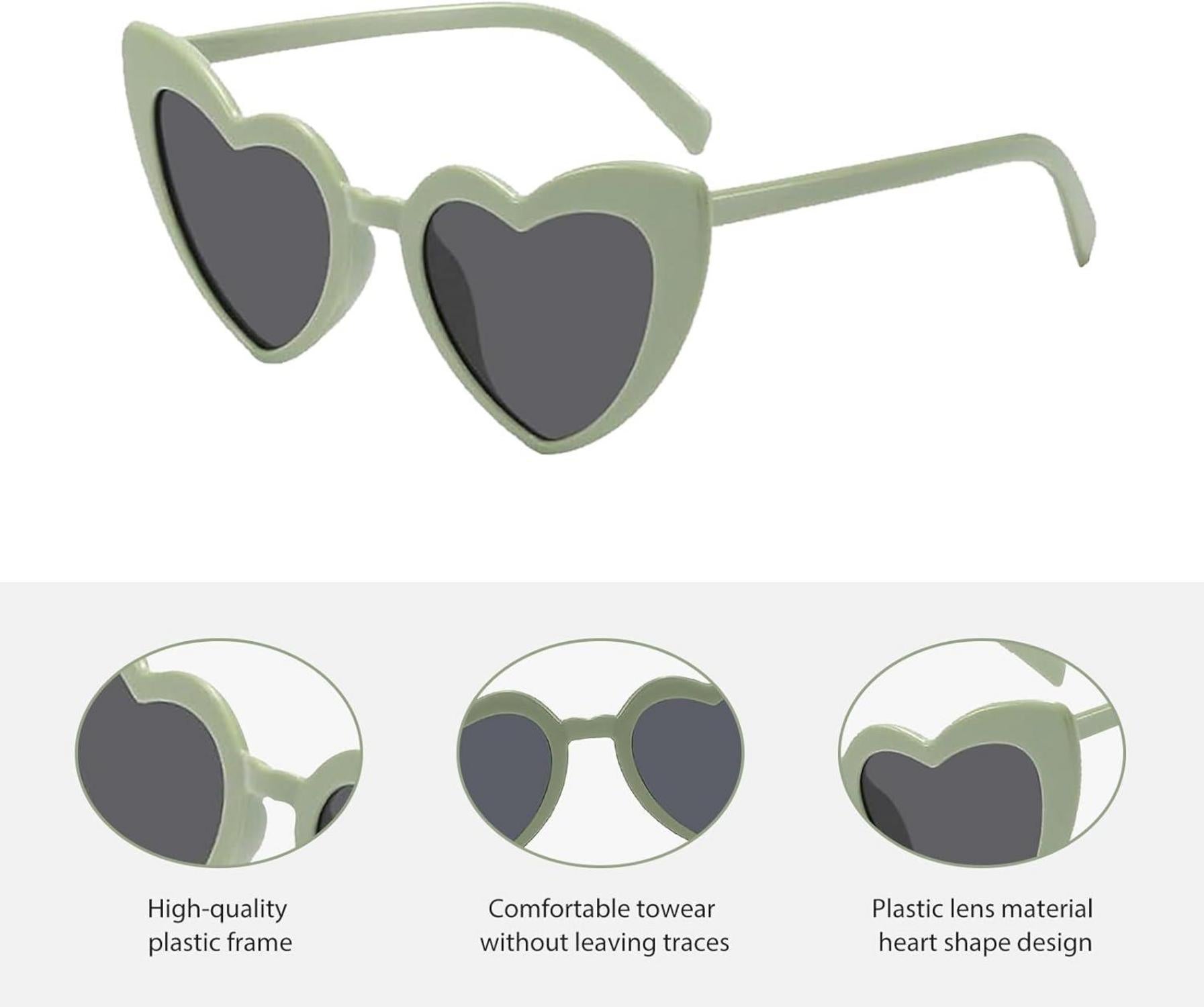 Herz Sonnenbrille Hochzeit Damen 24 Stück Herzform Party Brillen Team