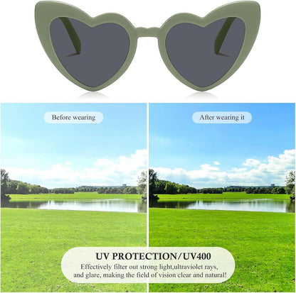 Herz Sonnenbrille Hochzeit Damen 24 Stück Party Brillen Wedding Décor Grün