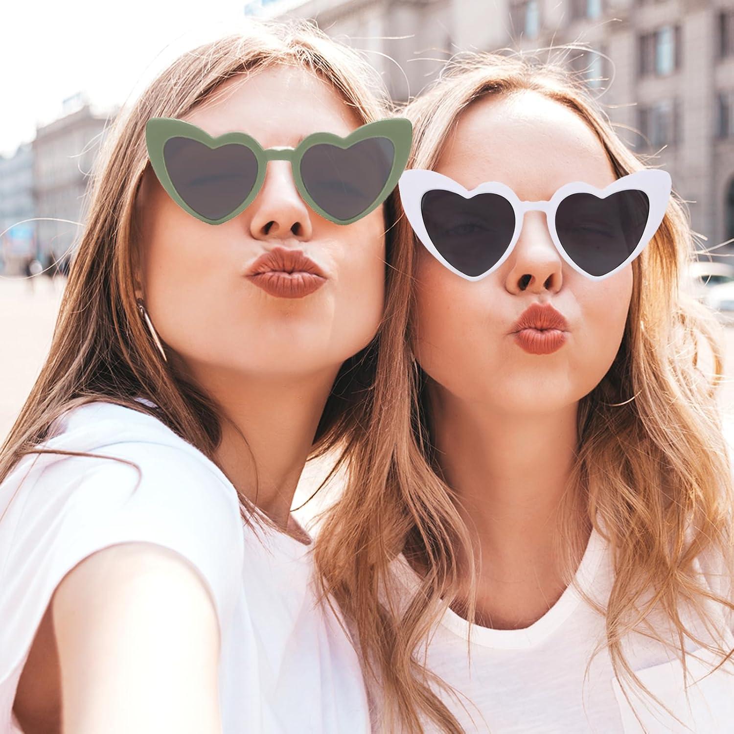 24x Herz Sonnenbrille Hochzeit Party Brillen Team Bride Grün