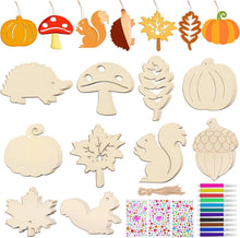 Holz Deko Hänger Herbst Bastelset Kinder 95-tlg. DIY Herbstdeko