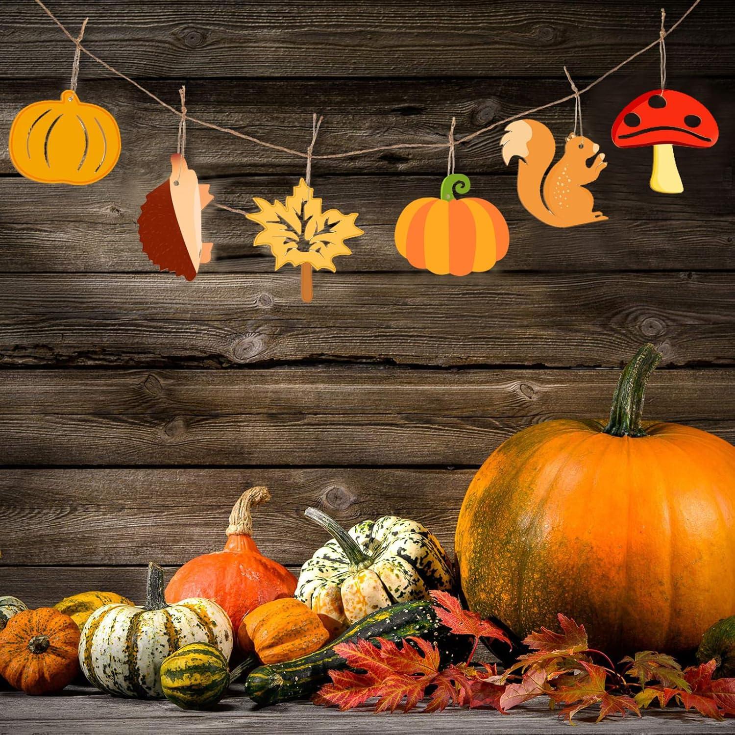 Holz Deko Hänger Herbst Bastelset Kinder 95-tlg. DIY Herbstdeko