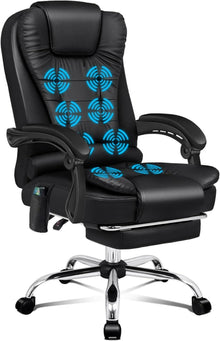 Ergonomischer Bürostuhl mit Wärmemassagefunktion in Schwarz