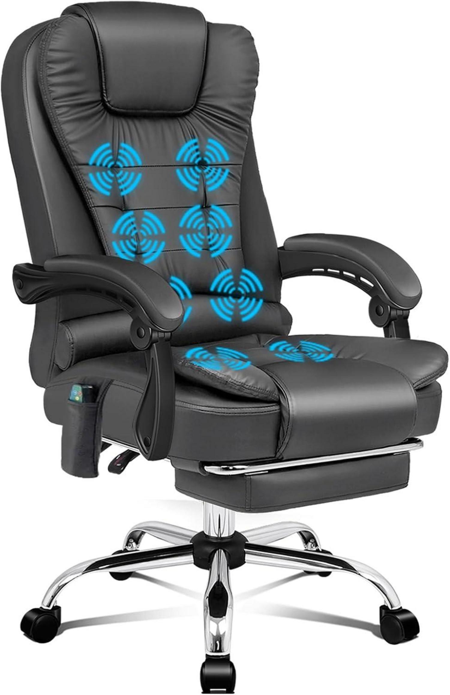 Ergonomischer Bürostuhl mit Wärmemassagefunktion und PU-Leder