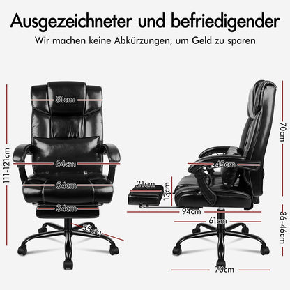 ALFORDSON Bürostuhl mit Verstellbarer Lendenwirbelstütze und