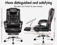 Ergonomischer Bürostuhl mit Massagefunktion in Schwarz