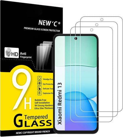 Panzer Schutzglas für Xiaomi Redmi 13 HD 9H Härte 3er Set