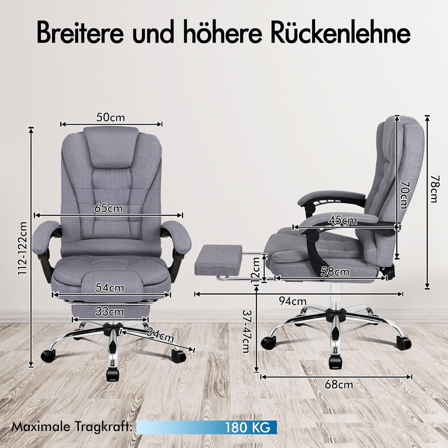 ALFORDSON Ergonomischer Bürostuhl mit