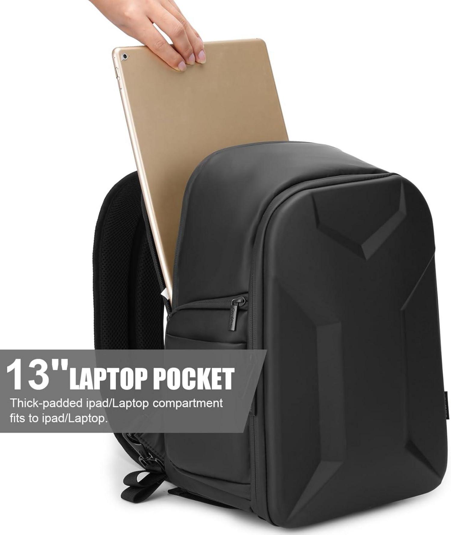 Kameratasche Kamerarucksack wasserdicht Fotorucksack PU Schwarz 2.0