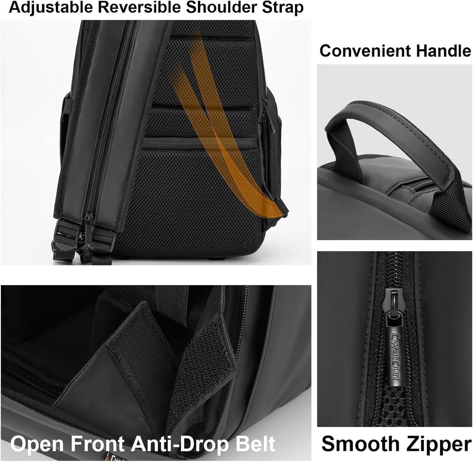 Kamerarucksack PU Kameratasche wasserdicht für DSLR/SLR, Sony Canon