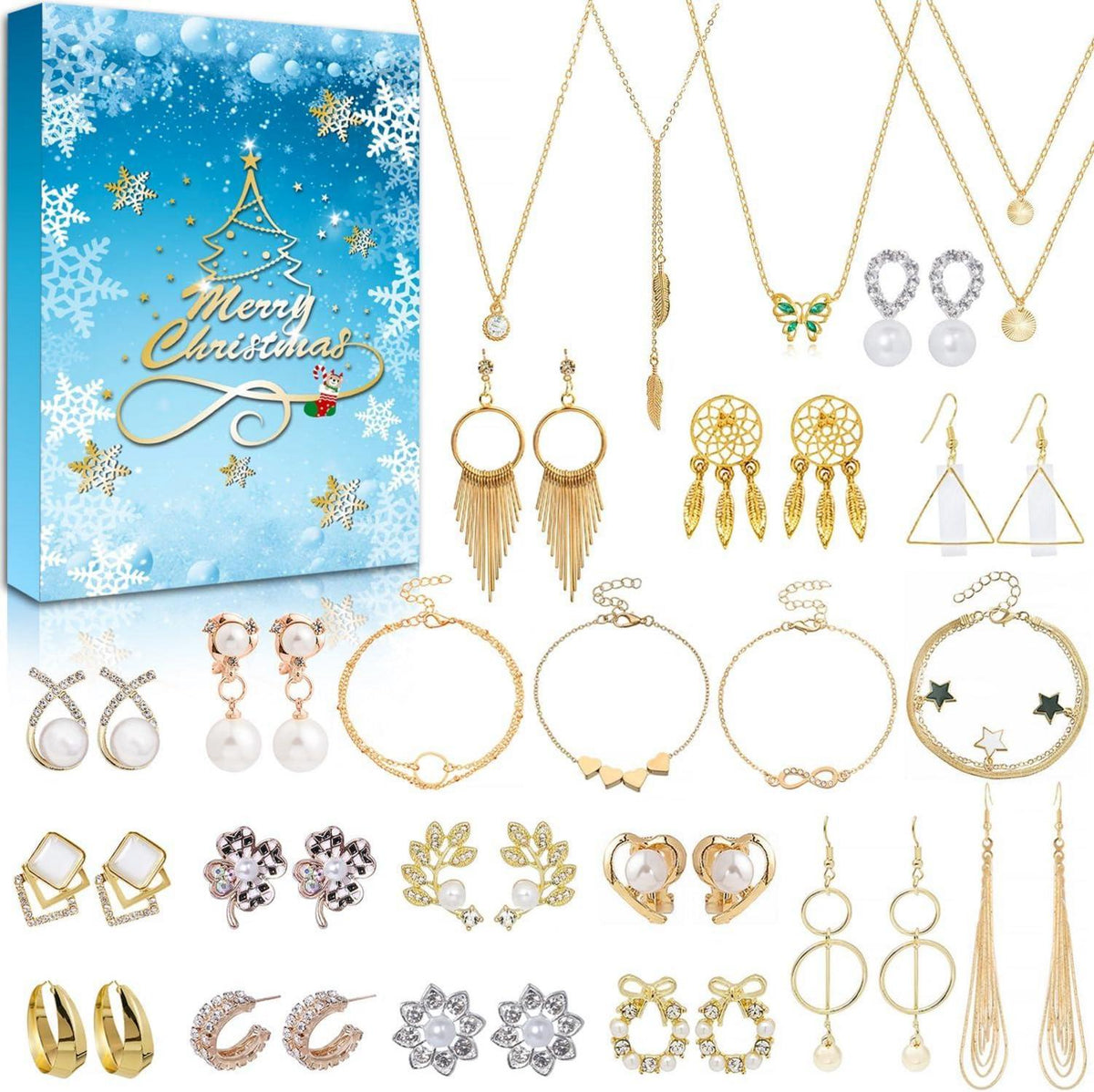 Weihnachts Schmuck Adventskalender für Frauen und Teenager