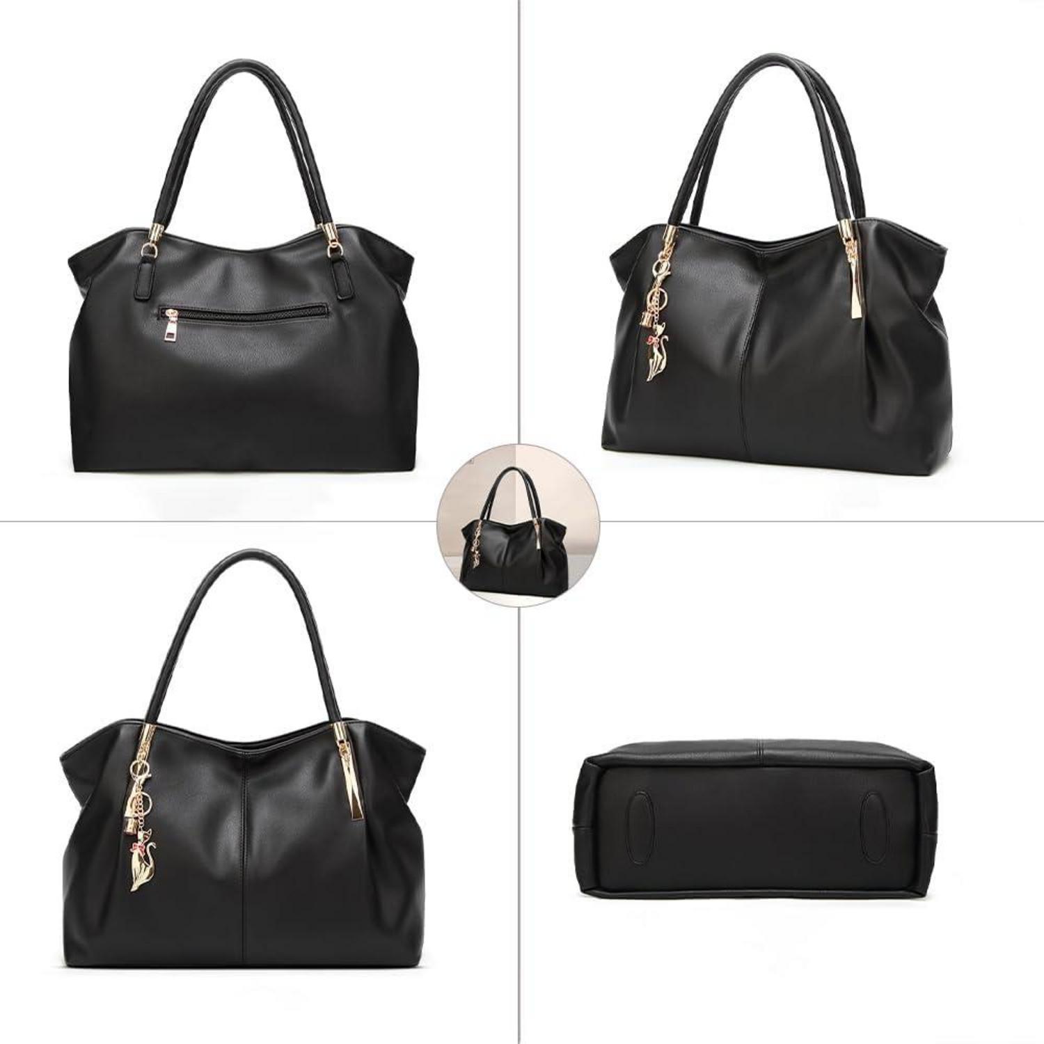 Große Handtasche Damen PU Leder Shopper Schultertaschen