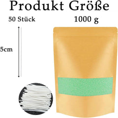 Kerzensand mit Docht 1 KG, 50 Docht 5cm, Perlenkerzen ohne