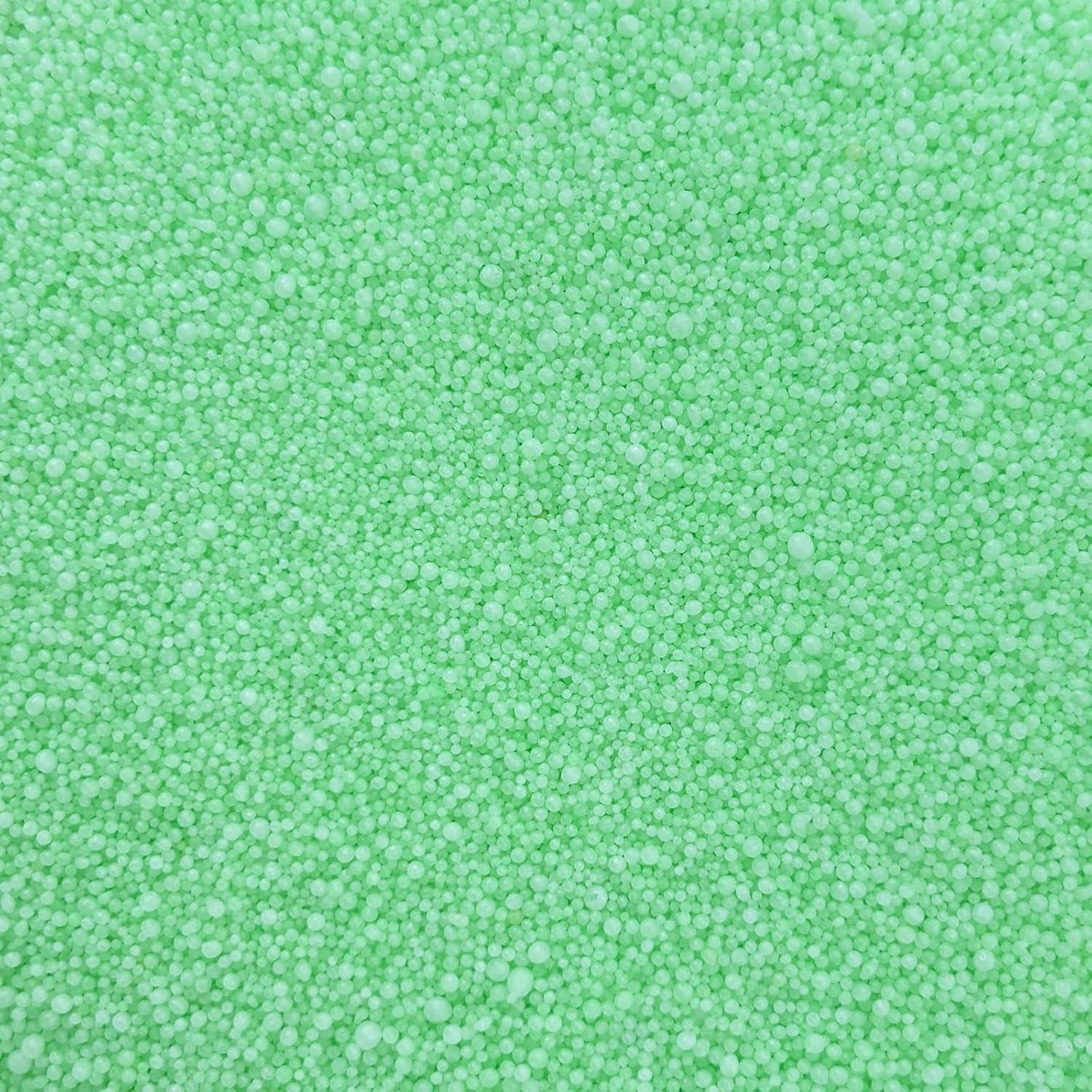 Kerzensand 1KG Grün mit Docht, Perlenkerzen Wachsgranulat